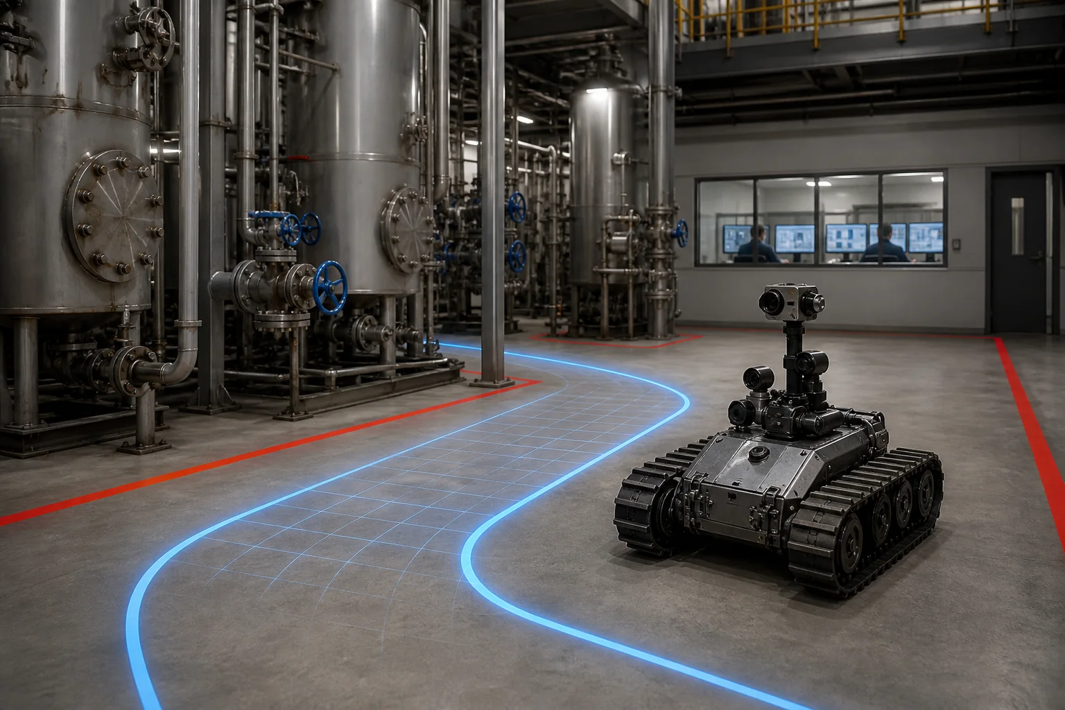 Unmanned inspection of high-risk industrial areas