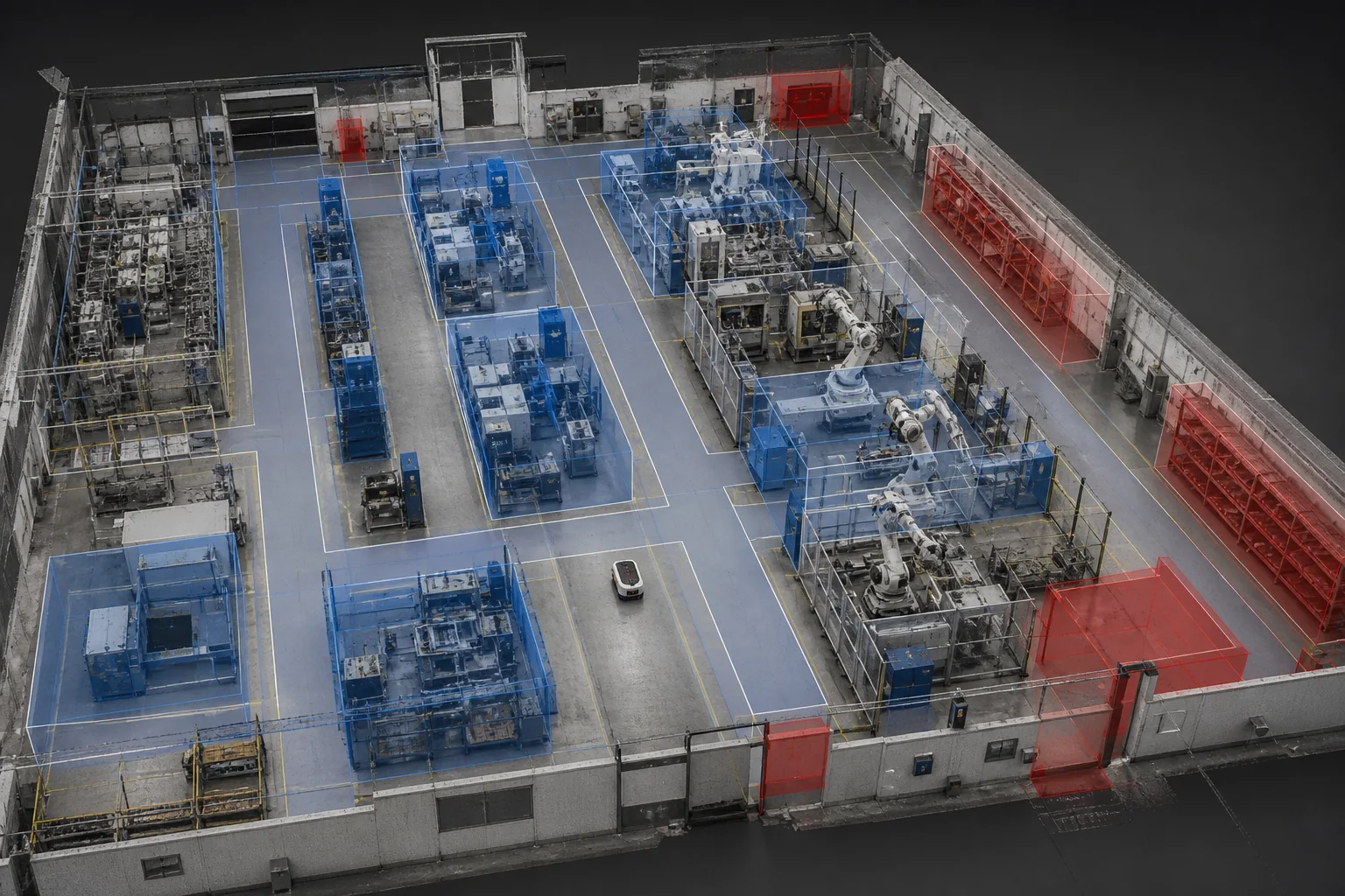 Spatial semantics and object management of factory digital environment